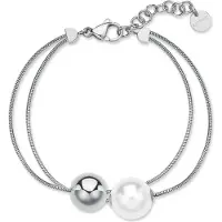 Brosway Bracciale Doppio Acciaio Perla Sintetica Perfect Bpc54 — Bracciale