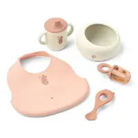 Liewood Conjunto de louça de mesa 'Mileah' cor-de-rosa / branco