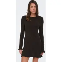 ONLY Vestido de malha castanho escuro