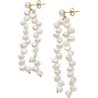 Purelei Brincos 'Pearl Muse' ouro / branco pérola
