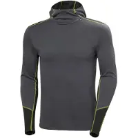 Helly Hansen para homem. 49362 Camiseta térmica com capuz Lifa Merino Midweight cinza (XXL), Homewear, Lã, Manga comprida