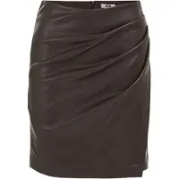 We fashion Saia castanho escuro