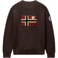 Napapijri Pullover 'D-ARCHIVE' bege / castanho / bordeaux / preto