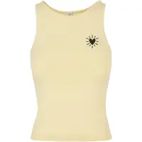 Urban Classics Top 'Radiant Heart' amarelo claro / preto