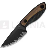 Kizer Cutlery Finch 1134A1, Black Acid Washed 3 Layer Composite Steel, Black G10/Mkuruti Wood faca fixa, Vincent Rizzo design