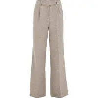 We fashion Calças com pregas greige