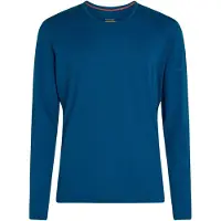Icebreaker - Primeiras camadas - M Merino 200 Oasis LS Crewe Atlantis para Homem - Tamanho L - Azul