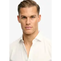 Superdry para homem. M4011045A Camisa Classic Tailored branca (L), Branco, Casual, Algodão, Clássico, Manga comprida