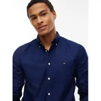 Tommy Hilfiger Camisa clássica 'FLEX' azul cobalto
