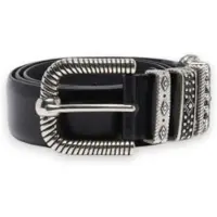 Ba&sh para mulher. 2E24BERK Cinto de Pele Berkane preto (75cm), Casual