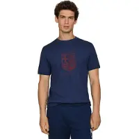 Hackett para homem. HM5000141 Camiseta Lrc Shield azul-marinho (L), Casual, Algodão, Manga curta