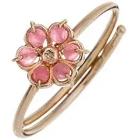 Alisia Anello Regolabile Placcato Oro Con Fiore Di Giadeite AL4950.01.086 — Anello