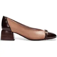 Hispanitas para mulher. BHI264922 Sapatos de Pele Varsóvia castanho (36), Couro, Marrom, 1 a 3cm, Nenhum, Clássico
