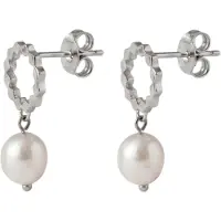 Purelei Brincos 'Aura Pearl' prata / branco pérola