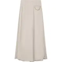 Armani Exchange para mulher. XW002279AF21553U6223 Saia longa fluida de cetim crepe bege (XL), Casual, Poliéster
