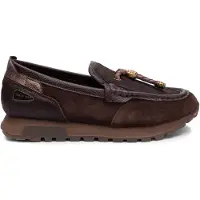 Hispanitas para mulher. HI265128 Mocassins de Pele Oregon marrom (38), Couro, Plano, Nenhum, Casual