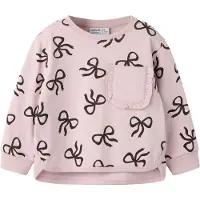 Name it Sweatshirt 'NMFLucca' castanho escuro / malva / preto