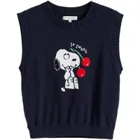 Chinti & Parker Pullover 'Snoopy Cherry' navy / vermelho / branco