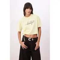Trendyol Camisa amarelo claro / antracite