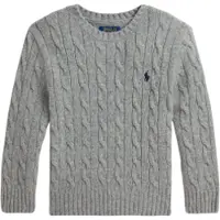 Ralph Lauren para menina. 322877728004 Camisola de lã e caxemira cinza (6años= 117/123cm), Clássico, Manga comprida, moda infantil