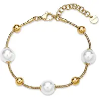 Brosway Bracciale Oro Perle Artificiali Perfect Bpc57 Donna — Bracciale