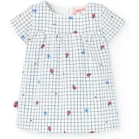 Boboli Vestido De Manga Curta Poplin Check