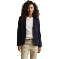 Gant para mulher. 4770330 Americana Slim Fit de piquet marinho (44), Casual, Algodão, Clássico