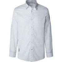 Pepe Jeans para homem. PM3090837 Camisa Craig branca (S), Branco, Casual, Algodão, Manga comprida