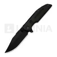 We Knife Navalha Muster, Black Titanium, Black Stonewash