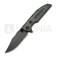 We Knife Navalha Muster, Olive Gray Titanium, Stonewash