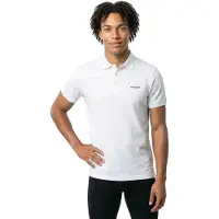 Hackett London para homem. HM5600146 Camisa pólo com acabamento de praia, ajuste clássico (L), Branco, Casual, Algodão, Manga curta