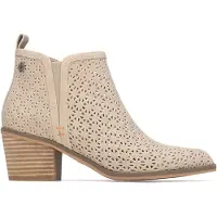 Refresh para mulher. 17515207-BEIGE Botins 175152 bege (36), 3 a 5cm, Zíper, Casual