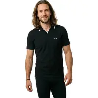 Armani Exchange para homem. XM002401AF10366UC001 Polo Breathable preto (M), Casual, Algodão, Manga curta