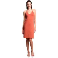 Emporio Armani para mulher. EW004085_AF20255 Vestido de praia castanho avermelhado (S), Marrom, Casual, Poliamida, Sem mangas / correias