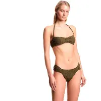 Emporio Armani para mulher. EW003294_AF20247 Biquíni seersucker com enchimento verde (XS), Beachwear, Poliéster