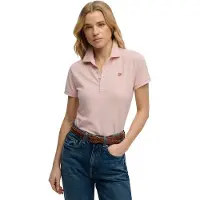 Superdry para mulher. W6012208A Polo Heritage Slim Fit rosa (XS), Casual, Algodão, Manga comprida