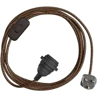 Creative Cables Porta-lâmpada Com Cabo Snakebis Zig-zag Shade Ready E14