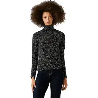 Pepe Jeans para mulher. PL5000094 Camiseta Bibi preto (M), Casual, Algodão, Manga comprida