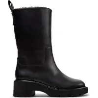 Camper para mulher. K400843-001 Botas altas de pele Milah preto (38), Couro, 3 a 5cm, Nenhum, Casual