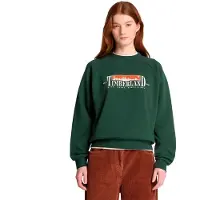 Timberland Moletom Brushed Back Chest Graphic Crew