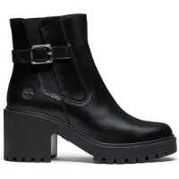 Timberland para mulher. TB0A2GGNW021 Botins de pele Chelsea Stone Heights pretos (36 W), Couro, 8 a 10cm, Zíper, Casual