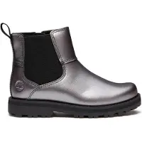 Timberland unisex para criança. TB0A6BHAANO1 Botins de pele Chelsea Courma Kid cinzentos (35), Couro, Prata, Plano, Zíper, Casual, moda infa