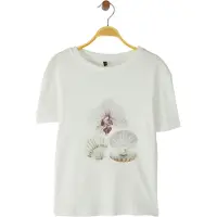Trendyol Camisa bege / creme / ouro / roxo escuro