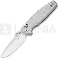 Kizer Cutlery Navalha Khamsin Nitro-V, Patterned Silver Aluminum, Satin