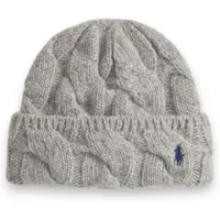Ralph Lauren para mulher. 455P18125002 Gorro de mistura de lã com listras cinza (OSFA), Casual