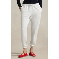 Ralph Lauren para mulher. 211971694002 Calças de fato de treino em felpa com cordão branco (L), Casual, Algodão