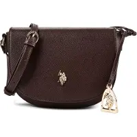 U.S. POLO ASSN. Mala de ombro 'JONES' castanho escuro