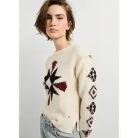 Pepe Jeans para mulher. PL7000232 Camisola Audrey branco sujo (M), Casual, Poliéster