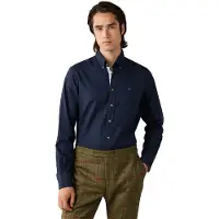Hackett London para homem. HM3010855 Camisa Flannel Multi Trim marinho (XL), Casual, Algodão, Manga comprida