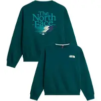 The North Face - Sweats - M Retro Trail Relaxed Crew Graphic Pacific Teal para Homem - Tamanho S - Verde